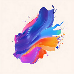 Fototapeta premium A vibrant splash of colorful paint creates an abstract artistic expression.
