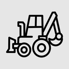 bulldozer vector illustration