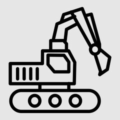 excavator vector illustration