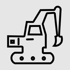 excavator vector illustration