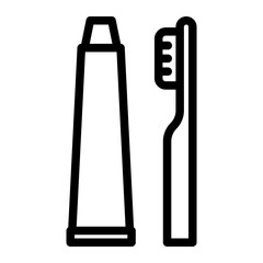 toothbrush Line Icon