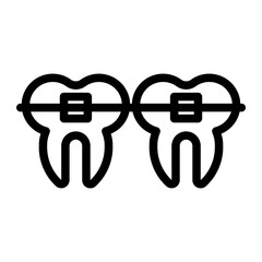 braces Line Icon