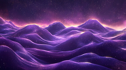 Obraz premium abstract undulating purple hills