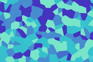 Pixelated crystallized paper texture in blue and mint soft gradient. Abstract background concept