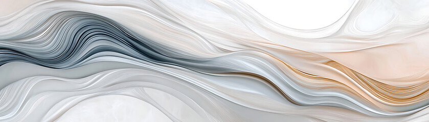Obraz premium Abstract wavy lines in soft hues create a modern and soothing visual effect.