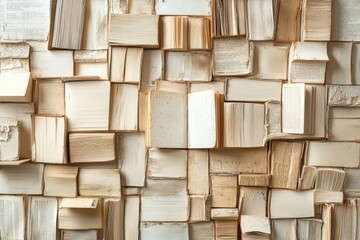Dementia risk depicted by a collection of old, worn-out books. Featuring soft, warm lighting and rich textures