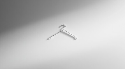 A single coat hanger symbol placed on a clean white surface. Representing the struggle for abortion rights