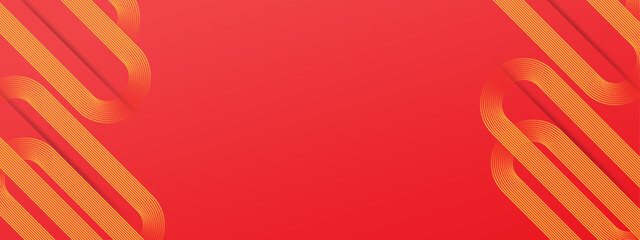 Orange curved lines on a red background. Vibrant design for web backgrounds, business cards, and abstract artistic projects. Energizing and dynamic.