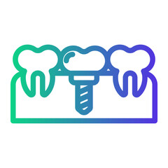 implant Line Gradient Icon