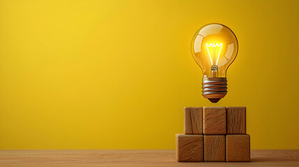 Glowing Idea 3D Illustration
