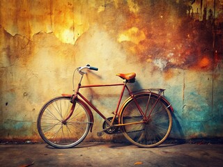 Obraz premium Rusted Vintage Bicycle, Retro Bike, Old Rusty Bike, Abandoned Bicycle Stock Photo