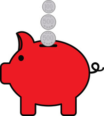돼지 저금통 벡터 일러스트