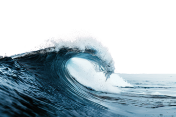 PNG Powerful ocean wave cresting