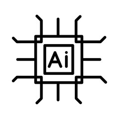 AI microchip icon