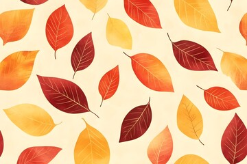 Obraz premium Autumn Leaves Background: A Warm and Cozy Fall Vibe