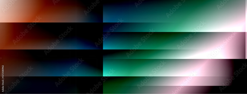 Aufkleber Dynamic shadow lines with gradient colors geometric background
