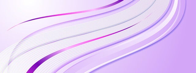Purple and white abstract waves design suitable for backgrounds, websites, presentations, posters, and digital art projects needing a modern aesthetic.