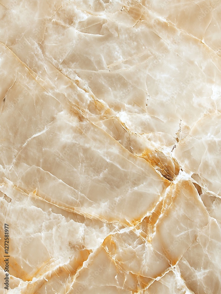 Aufkleber high resolution close up of luxurious beige marble stone surface showcasing natural patterns and tex