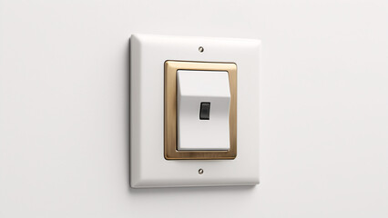 Elegant White and Gold Light Switch Plate Modern Home Decor