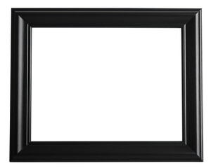 Black beveled wooden picture frame