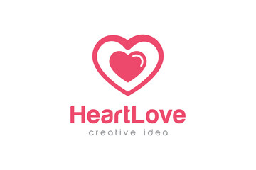 Creative Love Care Concept Logo Design Template