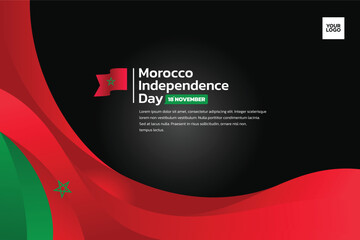 Fototapeta premium Morocco flag background, Morocco independence day 18th november