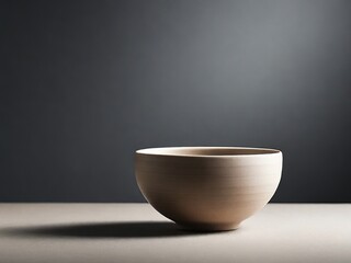 white bowl on black background