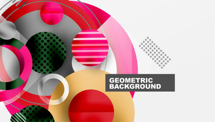 Abstract background - layered geometric shapes with smooth gradients and transparency