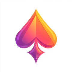 Fototapeta premium Colorful Spade Icon Design in Modern Vector Art Style
