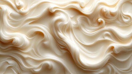 Fototapeta premium Swirled cream texture background, studio shot