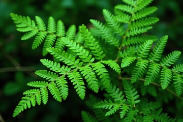 Fern fronds overlapping above Pteridium aquilinum var La Tusculum bracken ferns, undergrowth, greenery, foliage