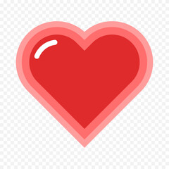 Hand drawn heart on white background. Valentines Day vector elements heart shapes love