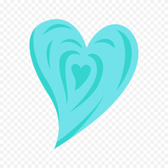 Hand drawn heart on white background. Valentines Day vector elements heart shapes love