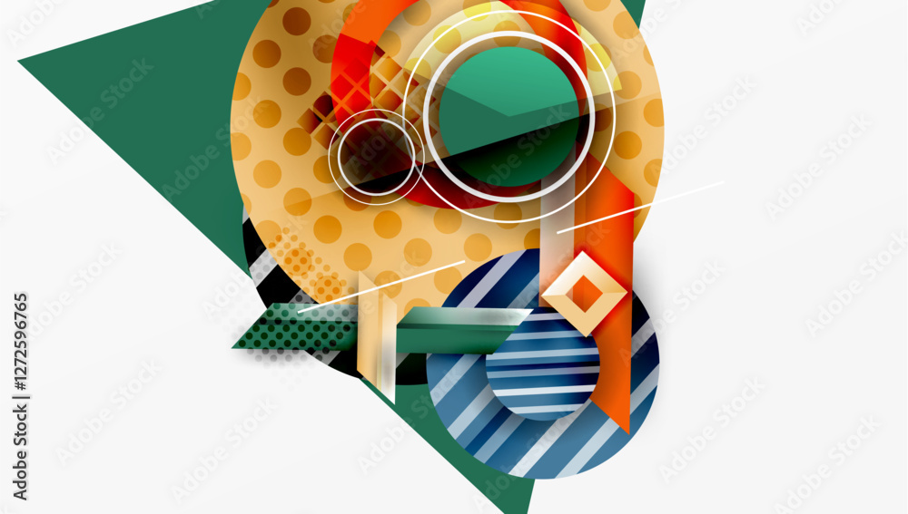 Aufkleber Dynamic complex geometric abstract background