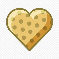 Hand drawn heart on white background. Valentines Day vector elements heart shapes love