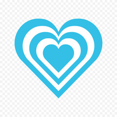 Hand drawn heart on white background. Valentines Day vector elements heart shapes love