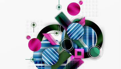 Abstract design with layered geometric shapes