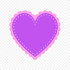 Hand drawn heart on white background. Valentines Day vector elements heart shapes love