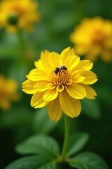 Bees swarming around Senna alata yellow flowers, yellow flowers, blooms, infestation