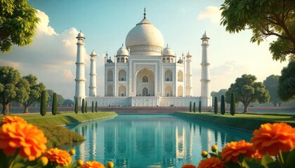 Obraz premium taj mahal agra india