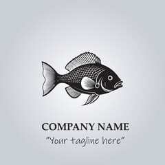 Fish logo company design vector illustration