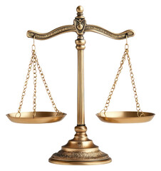 PNG Elegant brass balance scale justice
