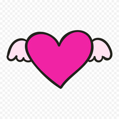 Hand drawn heart on white background. Valentines Day vector elements heart shapes love