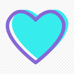 Hand drawn heart on white background. Valentines Day vector elements heart shapes love