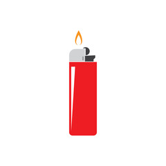 Lighter with a flame icon