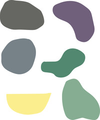 Muted Tone Organic Shapes: Modern Vector Design Elements