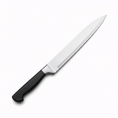 Fototapeta premium Kitchen knife isolated on white background. front view