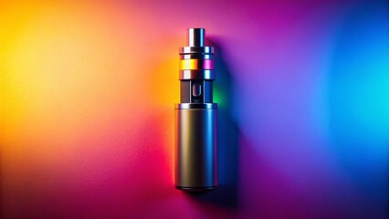 Silhouette of Electronic Cigarette Top View with Copy Space - Stock Photo