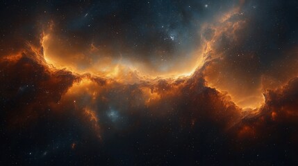 Awe-inspiring convergence of galaxies with swirling cosmic dust and vivid colors