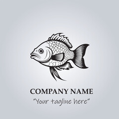 Fish logo company design vector illustration

